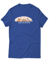 T-Shirt Αντρικό - Amsterdam - Color Thumbnail Μπλε Ρουά