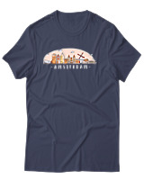 T-Shirt Αντρικό - Amsterdam - Color Thumbnail Μπλε Γκρι