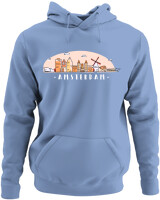Φούτερ με κουκούλα - Amsterdam - Color Thumbnail Blue Carolina