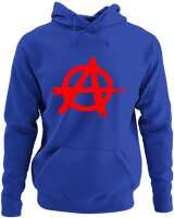 Φούτερ με κουκούλα - Anarchy - Color Thumbnail Μπλε Ρουά