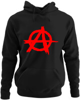 Φούτερ με κουκούλα - Anarchy - Color Thumbnail Μαύρο