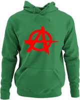 Φούτερ με κουκούλα - Anarchy - Color Thumbnail Kelly Green