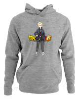 Φούτερ με κουκούλα Αντρικό - Android 18 - Color Thumbnail Γκρι Μελανζέ