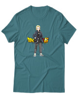 T-Shirt Αντρικό - Android 18 - Color Thumbnail Μπλε Πράσινο