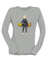 Μακρυμάνικο Μακό Γυναικείο - Android 18 - Color Thumbnail Γκρι Μελανζέ