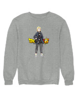 Φούτερ χωρίς κουκούλα Γυναικείο - Android 18 - Color Thumbnail Γκρι Μελανζέ