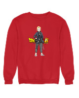 Φούτερ χωρίς κουκούλα Γυναικείο - Android 18 - Color Thumbnail Κόκκινο