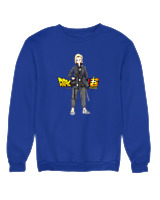 Φούτερ χωρίς κουκούλα Γυναικείο - Android 18 - Color Thumbnail Μπλε Ρουά