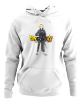 Φούτερ με κουκούλα Γυναικείο - Android 18 - Color Thumbnail ΄Ασπρο