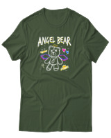 T-Shirt Αντρικό - Angel Bear - Color Thumbnail Κυπαρισσί