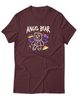 T-Shirt Αντρικό - Angel Bear - Color Thumbnail Μπορντό