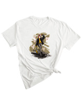 T-Shirt Woman Fashion Γυναικείο - Angel On Street Mode - Color Thumbnail WHITE