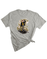 T-Shirt Woman Fashion Γυναικείο - Angel On Street Mode - Color Thumbnail GREY MELANZE