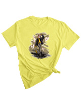 T-Shirt Woman Fashion Γυναικείο - Angel On Street Mode - Color Thumbnail LIGHT YELLOW