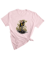 T-Shirt Woman Fashion Γυναικείο - Angel On Street Mode - Color Thumbnail PALE PINK