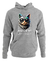 Φούτερ με κουκούλα Αντρικό - Angry - Color Thumbnail Γκρι Μελανζέ