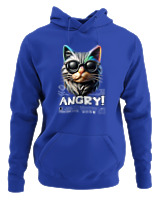 Φούτερ με κουκούλα Αντρικό - Angry - Color Thumbnail Μπλε Ρουά