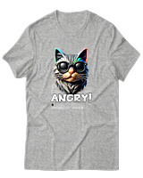 T-Shirt Αντρικό - Angry - Color Thumbnail Γκρι Μελανζέ