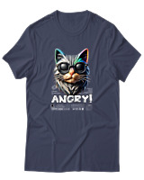 T-Shirt Αντρικό - Angry - Color Thumbnail Μπλε Γκρι