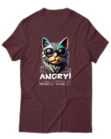 T-Shirt Αντρικό - Angry - Color Thumbnail Μπορντό