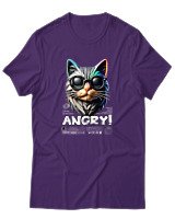 T-Shirt Αντρικό - Angry - Color Thumbnail Σκούρο Μωβ
