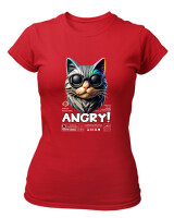 T-Shirt Στενή Γραμμή - Angry - Color Thumbnail Κόκκινο