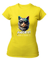 T-Shirt Στενή Γραμμή - Angry - Color Thumbnail Κίτρινο