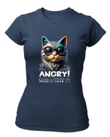 T-Shirt Στενή Γραμμή - Angry - Color Thumbnail Σκούρο Μπλε