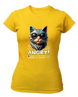 T-Shirt Στενή Γραμμή - Angry - Color Thumbnail Χρυσό Κίτρινο