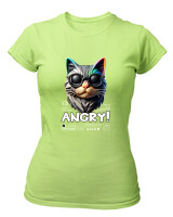 T-Shirt Στενή Γραμμή - Angry - Color Thumbnail Λαχανί