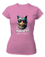 T-Shirt Στενή Γραμμή - Angry - Color Thumbnail Ροζ
