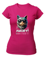 T-Shirt Στενή Γραμμή - Angry - Color Thumbnail Φουξια