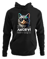 Φούτερ με κουκούλα Αντρικό - Angry - Color Thumbnail Μαύρο