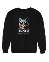 Φούτερ χωρίς κουκούλα Αντρικό - Angry - Color Thumbnail Μαύρο