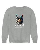 Φούτερ χωρίς κουκούλα Αντρικό - Angry - Color Thumbnail Γκρι Μελανζέ