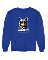 Φούτερ χωρίς κουκούλα Αντρικό - Angry - Color Thumbnail Μπλε Ρουά