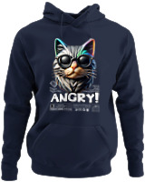 Φούτερ με κουκούλα - Angry - Color Thumbnail Navy Blue