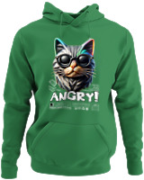 Φούτερ με κουκούλα - Angry - Color Thumbnail Kelly Green