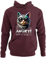 Φούτερ με κουκούλα - Angry - Color Thumbnail Marron