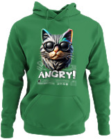 Φούτερ με κουκούλα - Angry - Color Thumbnail Kelly Green