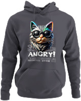 Φούτερ με κουκούλα - Angry - Color Thumbnail Ανθρακί