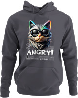 Φούτερ με κουκούλα - Angry - Color Thumbnail Ανθρακί