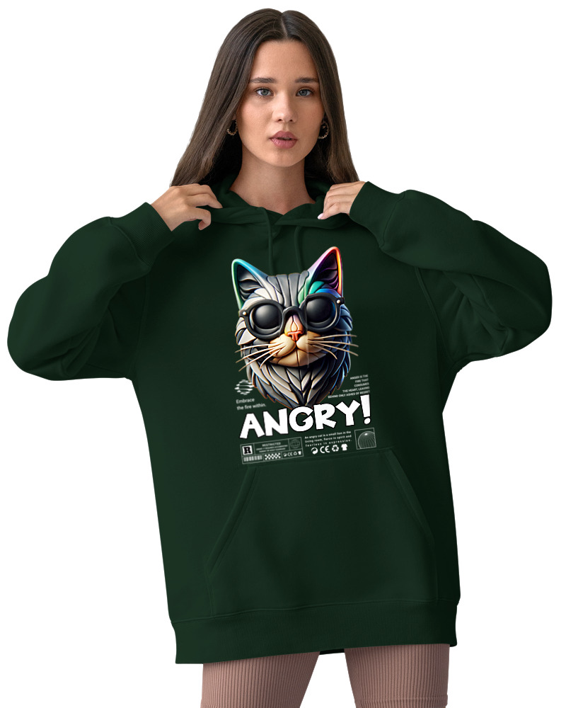 Φούτερ με κουκούλα - Angry - Image 2