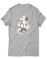 T-Shirt Αντρικό - Animal Lover - Color Thumbnail Γκρι Μελανζέ