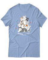 T-Shirt Αντρικό - Animal Lover - Color Thumbnail Γαλάζιο