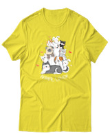 T-Shirt Αντρικό - Animal Lover - Color Thumbnail Κίτρινο