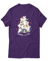 T-Shirt Αντρικό - Animal Lover - Color Thumbnail Σκούρο Μωβ