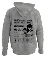 Φούτερ με κουκούλα - Anime Artist - Color Thumbnail Γκρι Μελανζέ