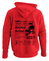 Φούτερ με κουκούλα - Anime Artist - Color Thumbnail Κόκκινο