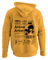 Φούτερ με κουκούλα - Anime Artist - Color Thumbnail Κίτρινο Χρυσό